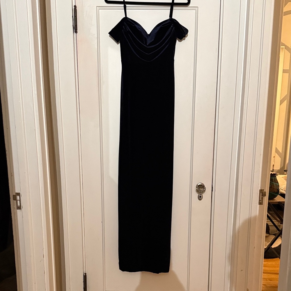 Revelry Navy Velvet Dress